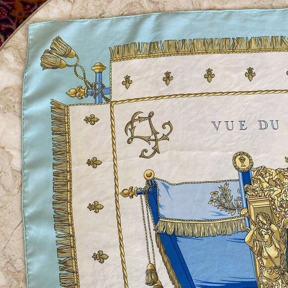 Hermes Vue du Carrosse de La Galere La Reale Silk Scarf 90cm - Picture 6 of 15